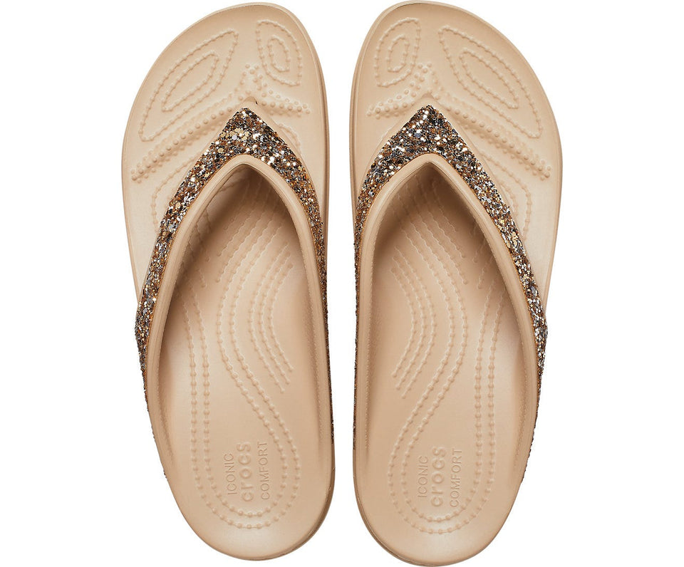 Sloane Glitter Wedge Flip, view 3